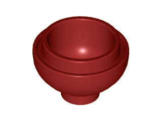 Lego (N) ~ Brick Round 2 x 2 Dome Bottom ~ [Dark Red]