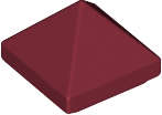 Lego (N) ~ Slope 45 1 x 1 x 2/3 Quadruple Convex Pyramid ~ [Dark Red]