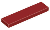 Lego (N) ~ Tile 1 x 4 ~ [Dark Red]