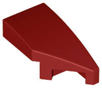 Lego (N) ~ Wedge 2 x 1 x 2/3 Right ~ [Dark Red]