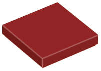 Lego (N) ~ Tile 2 x 2 ~ [Dark Red]