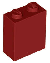 Lego (U) ~ Brick 1 x 2 x 2 with Inside Stud Holder ~ [Dark Red]