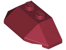 Lego (N) ~ Wedge 2 x 4 Triple ~ [Dark Red]
