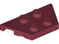 Lego (N) ~ Wedge Plate 2 x 4 ~ [Dark Red]