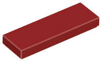 Lego (N) ~ Tile 1 x 3 ~ [Dark Red]