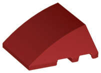 Lego (N) ~ Wedge 4 x 3 Triple Curved No Studs ~ [Dark Red]