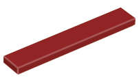 Lego (N) ~ Tile 1 x 6 ~ [Dark Red]