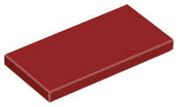 Lego (U) ~ Tile 2 x 4 ~ [Dark Red]