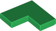 Lego (N) ~ Tile 2 x 2 Corner ~ [Green]