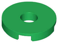 Lego (N) ~ Tile Round 2 x 2 with Hole ~ [Green]