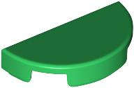 Lego (N) ~ Tile Round 1 x 2 Half ~ [Green]