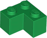 Lego (N) ~ Brick 2 x 2 Corner ~ [Green]