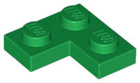 Lego (N) ~ Plate 2 x 2 Corner ~ [Green]