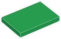 Lego (N) ~ Tile 2 x 3 ~ [Green]