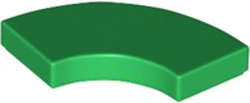 Lego (N) ~ Tile Round Corner 2 x 2 Macaroni ~ [Green]