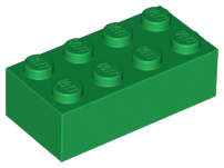 Lego (N) ~ Brick 2 x 4 ~ [Green]