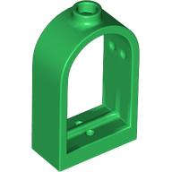 Lego (N) ~ Window 1 x 2 x 2 2/3 with Rounded Top ~ [Green]