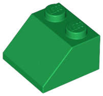 Lego (N) ~ Slope 45 2 x 2 ~ [Green]