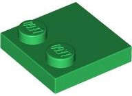 Lego (N) ~ Tile Modified 2 x 2 with Studs on Edge ~ [Green]