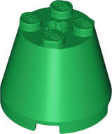 Lego (N) ~ Cone 3 x 3 x 2 ~ [Green]