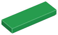 Lego (N) ~ Tile 1 x 3 ~ [Green]