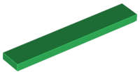 Lego (N) ~ Tile 1 x 6 ~ [Green]