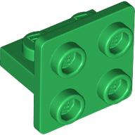 Lego (N) ~ Bracket 1 x 2 - 2 x 2 Centered Inverted ~ [Green]