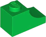 Lego (N) ~ Arch 1 x 2 Inverted ~ [Green]