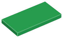Lego (N) ~ Tile 2 x 4 ~ [Green]