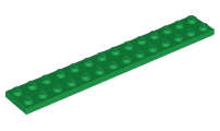 Lego (N) ~ Plate 2 x 14 ~ [Green]