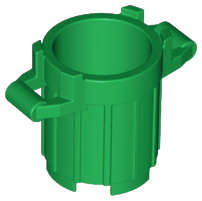 Lego (N) ~ Container Trash Can with 4 Cover Holders ~ [Green]