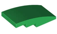 Lego (N) ~ Slope Curved 4 x 2 ~ [Green]