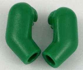 Lego USED - Green Arm (Matching Left and Right) Pair
