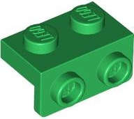 Lego (N) ~ Bracket 1 x 2 - 1 x 2 ~ [Green]