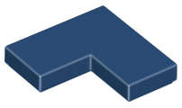 Lego (U) ~ Tile 2 x 2 Corner ~ [Dark Blue]