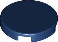 Lego (N) ~ Tile Round 2 x 2 with Bottom Stud Holder ~ [Dark Blue]
