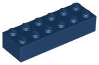 Lego (N) ~ Brick 2 x 6 ~ [Dark Blue]