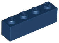 Lego (N) ~ Brick 1 x 4 ~ [Dark Blue]