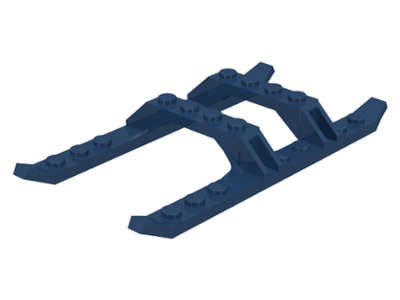 Lego (U) ~ Helicopter Sled Rails 12 x 6 ~ [Dark Blue]