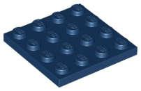 Lego (N) ~ Plate 4 x 4 ~ [Dark Blue]