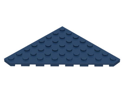 Lego (N) ~ Wedge Plate 8 x 8 Cut Corner ~ [Dark Blue]