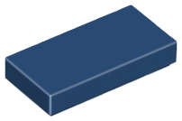 Lego (N) ~ Tile 1 x 2 ~ [Dark Blue]