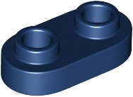 Lego (N) ~ Plate Round 1 x 2 with Open Studs ~ [Dark Blue]