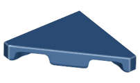 Lego (N) ~ Tile Modified 2 x 2 Wedge Triangular ~ [Dark Blue]