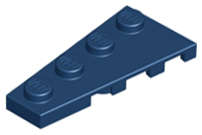 Lego (N) ~ Wedge Plate 4 x 2 Left ~ [Dark Blue]