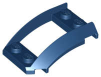 Lego (N) ~ Wedge 4 x 3 Open with Cutout and 4 Studs ~ [Dark Blue]