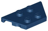 Lego (U) ~ Wedge Plate 2 x 4 ~ [Dark Blue]