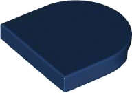Lego (N) ~ Tile Round 2 x 2 Half Circle Extended ~ [Dark Blue]