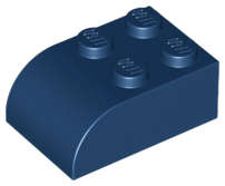 Lego (N) ~ Slope Curved 3 x 2 with 4 Studs ~ [Dark Blue]