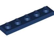 Lego (N) ~ Plate 1 x 5 ~ [Dark Blue]